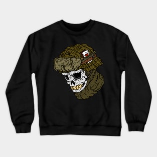 skull soldier. ww2. hand drawn illustration. Crewneck Sweatshirt